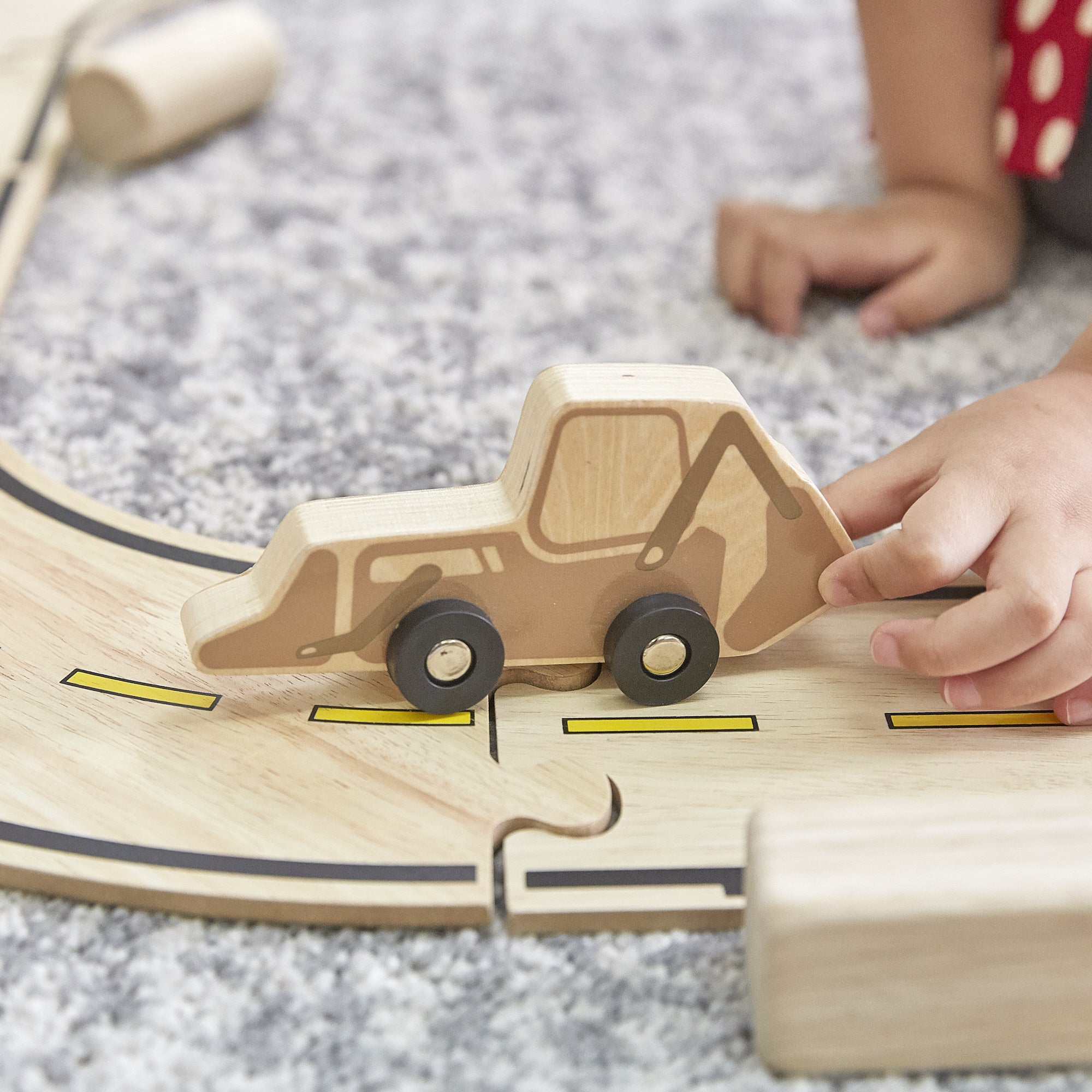 Guidecraft - 10 houten voertuigen (trucks)