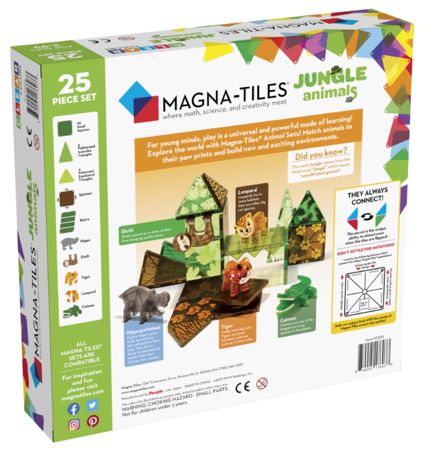 Magna Tiles - Jungle Animals Dieren - Magnetisch Speelgoed 25st