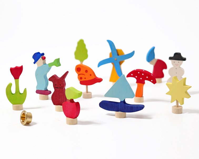 Grimm's - Houten Stekerset 4-seizoenen (12 stuks)