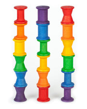 Grapat - 18 houten klosjes-rolletjes