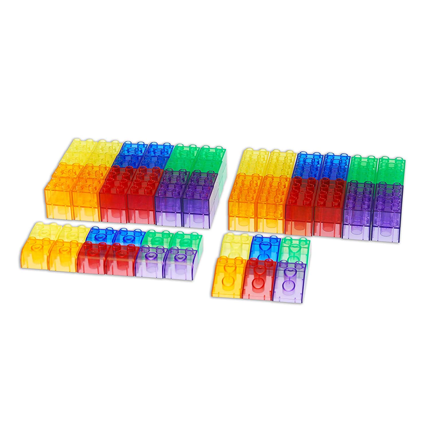 TickiT - Doorzichtig gekleurde moduleblokken (90 stuks)