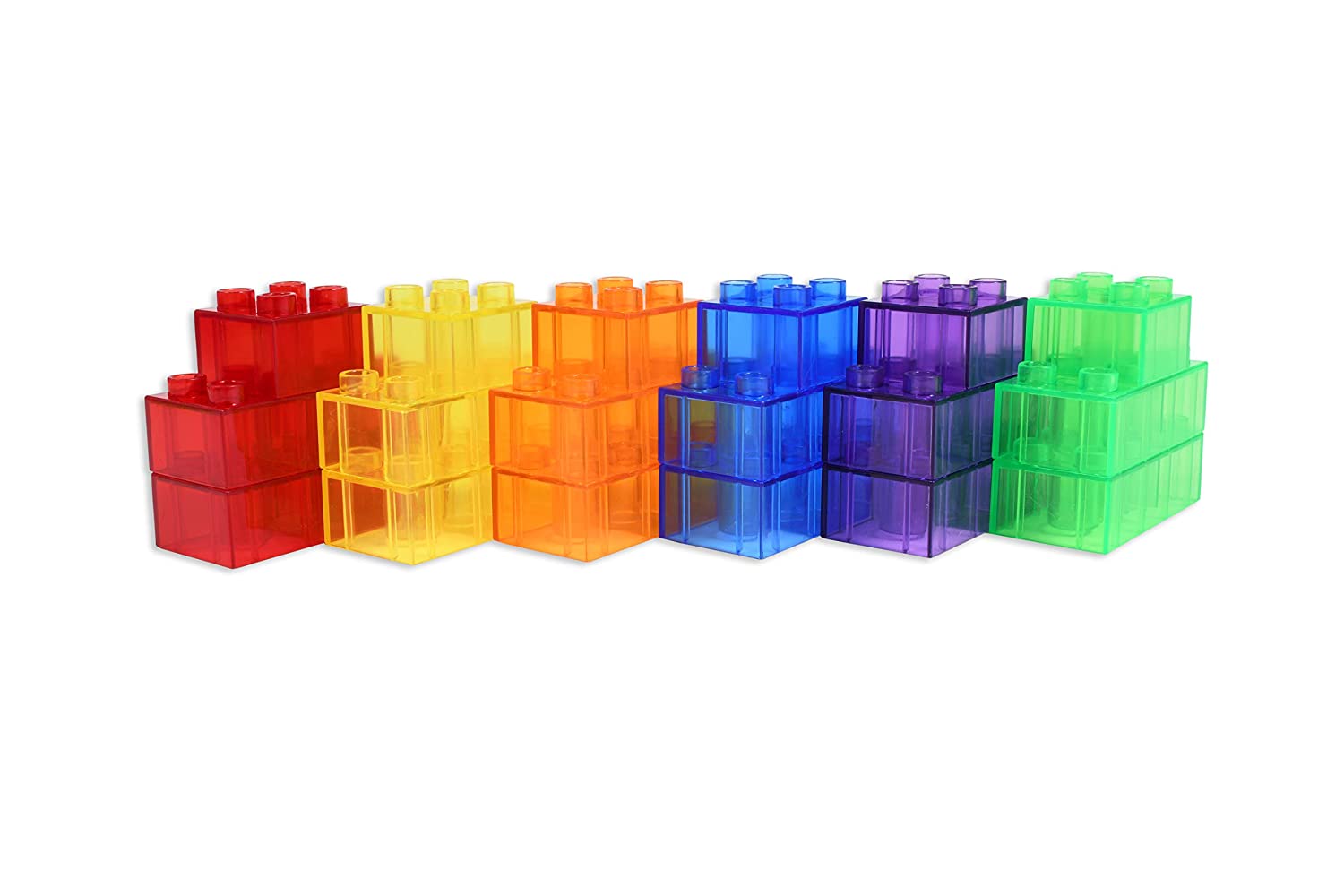 TickiT - Doorzichtig gekleurde moduleblokken (90 stuks)
