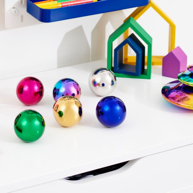 Gekleurde spiegelballen (6 stuks) - TickIT