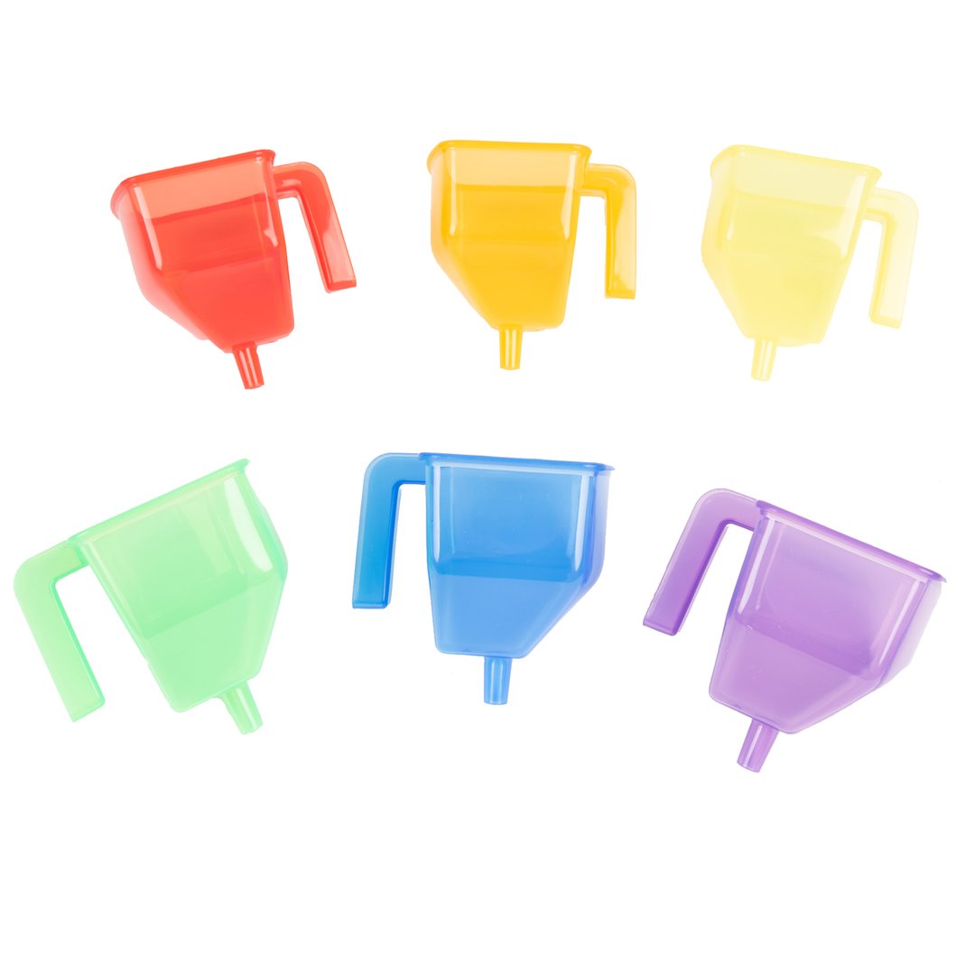 TickiT - Gekleurde Grote Trechters (6 stuks)