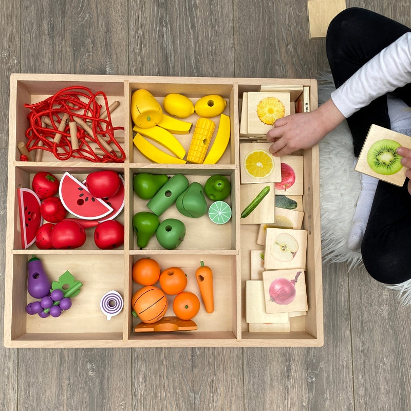 TickiT - Houten sorteerbak (7 vakken)