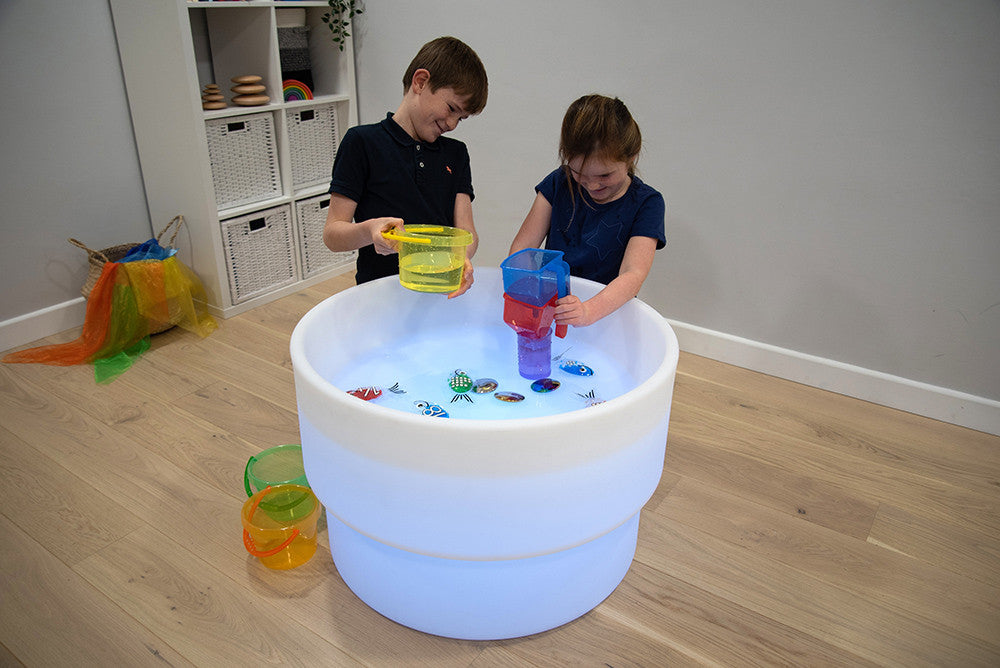 Zand- en watertafel (75cm) met verschillende kleuren licht - TickiT
