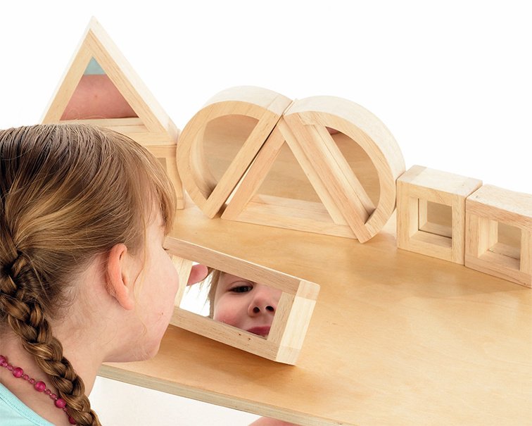 TickiT - Spiegel Blokken Set - Groot (8 stuks)