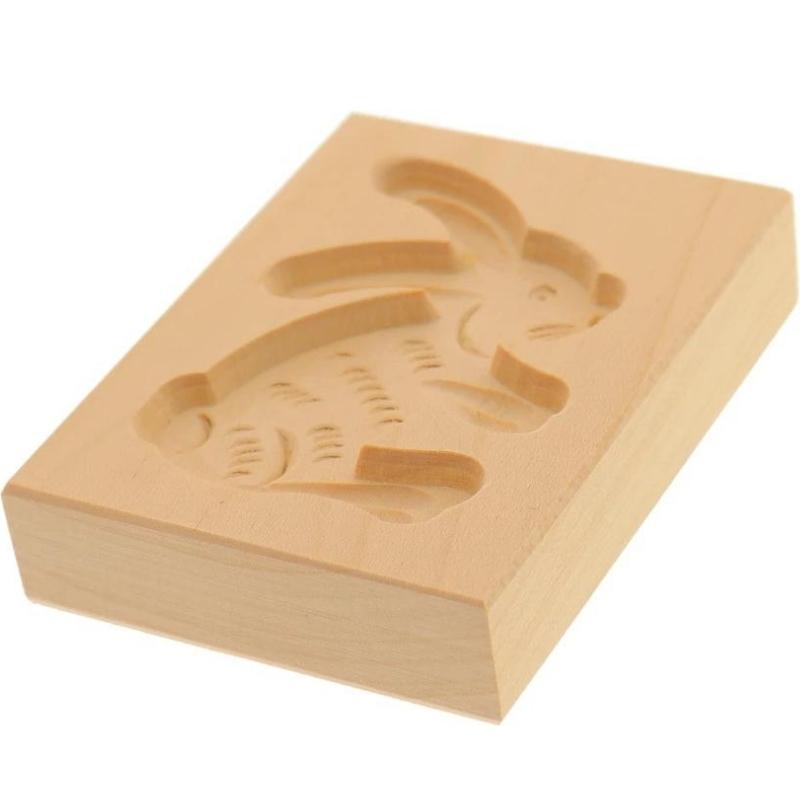 Sensorische houten zandvorm Konijn (8 cm)