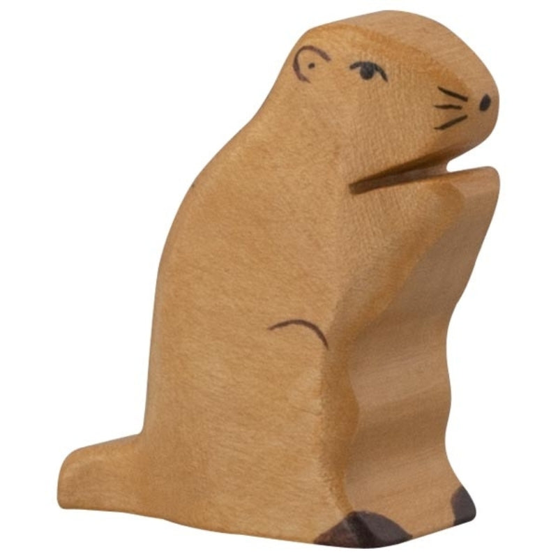 Bosmarmot - 6,5 cm - Houten dieren - Holztiger