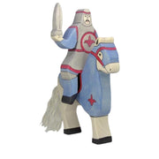 Rijdende ridder met zwaard blauw (zonder paard) 17,5 cm - Holztiger