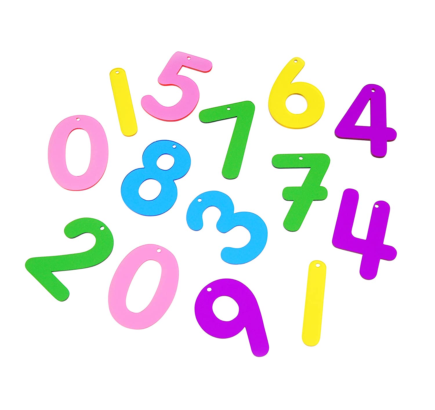 TickiT - Transparante gekleurde cijfers (14 stuks)