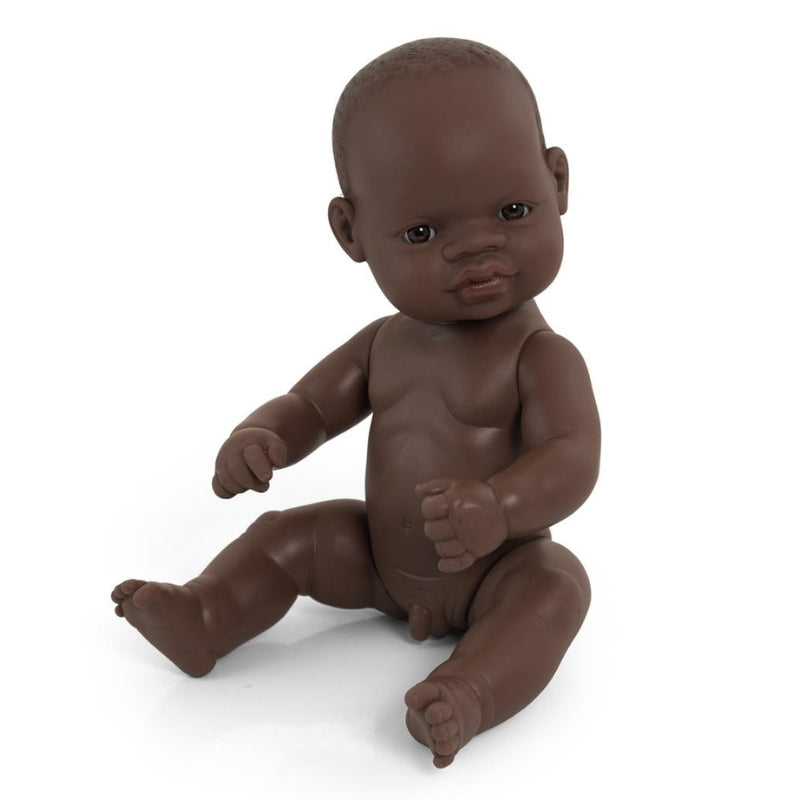 Pop Afrikaanse jongen (baby, 32 cm) - Miniland