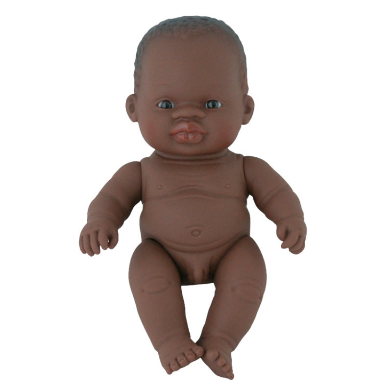 Pop Afrikaanse jongen (baby, 21 cm) - Miniland