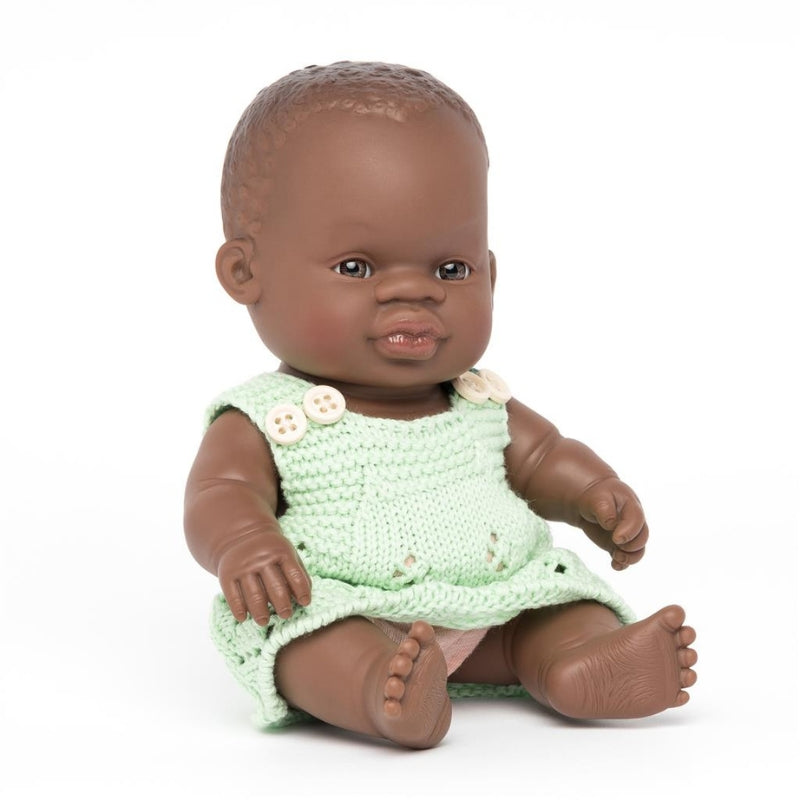 Pop Afrikaans meisje (baby, 21 cm) - Miniland