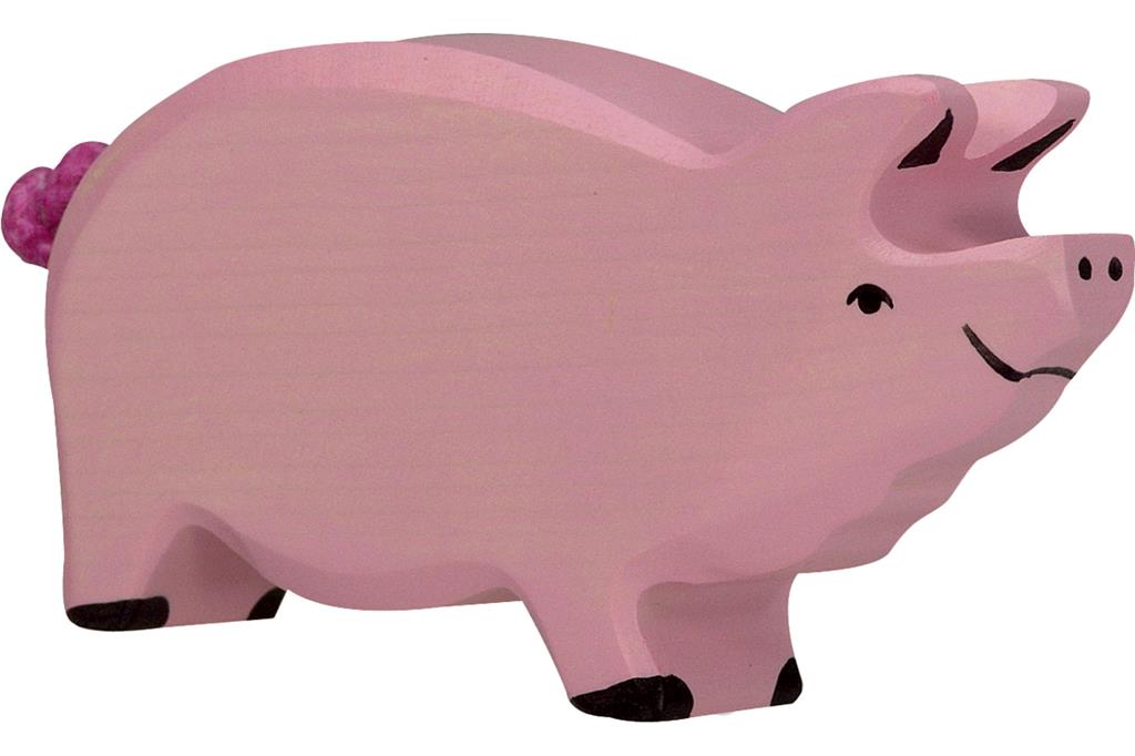 Holztiger - Houten Dieren - Varken 14 cm