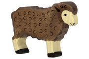 Holztiger - Houten Dieren - Bruin schaap - 10 cm