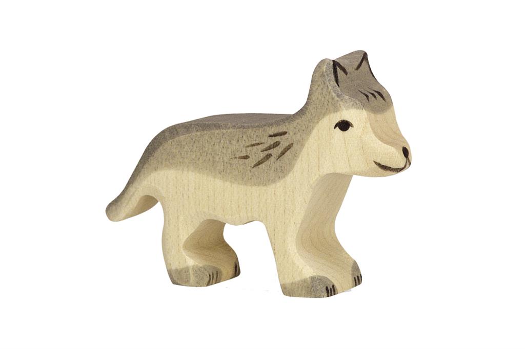 Holztiger - Houten Dieren - Wolf klein - 7 cm