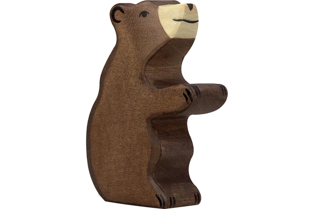 Holztiger - Houten Dieren - Bruine beer klein 7 cm