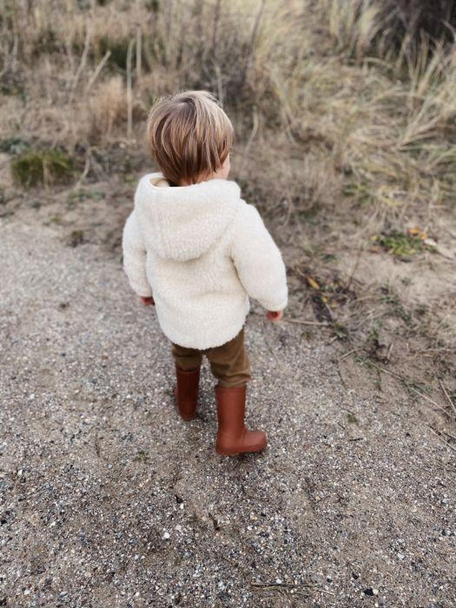 Alwero - Jas Vestje Mody Naturel teddy pluche - 100% wol