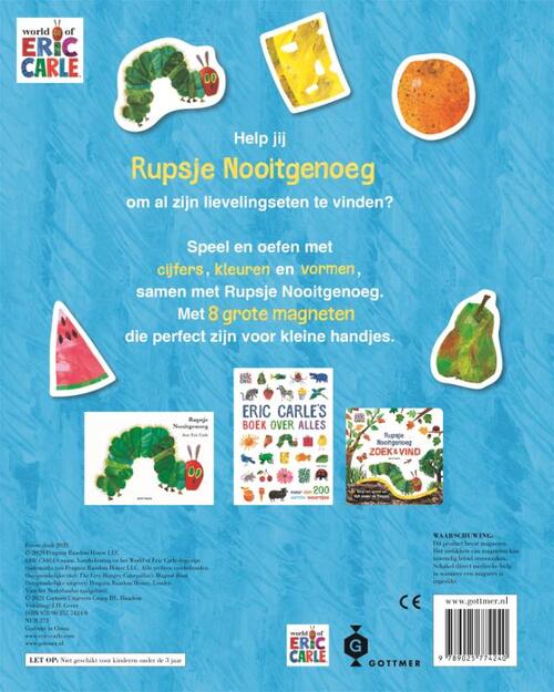 Rupsje Nooitgenoeg Magneetboek - Eric Carle (vanaf 2 jaar)
