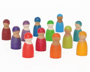 Grimm's - Houten Regenboog Vriendjes 12 stuks