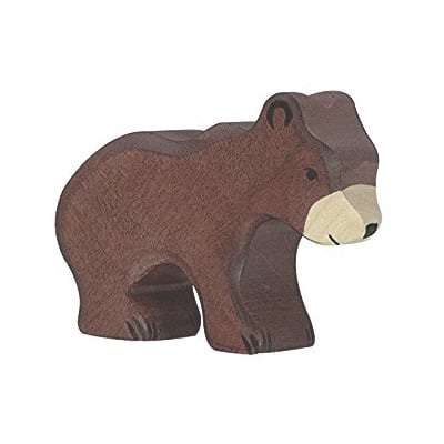 Holztiger - Houten Dieren - Bruine beer klein 8 cm