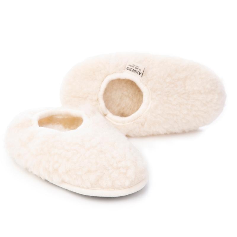 Alwero - Ballerina Sloffen 100% wol (maat 35-42) Eco Naturel