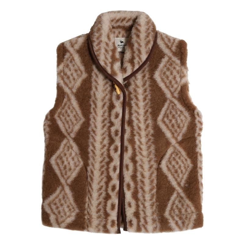 Alwero Adult - Gilet Gerda Aran - 100% wol