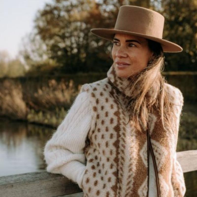 Alwero Adult - Gilet Gerda Aran - 100% wol