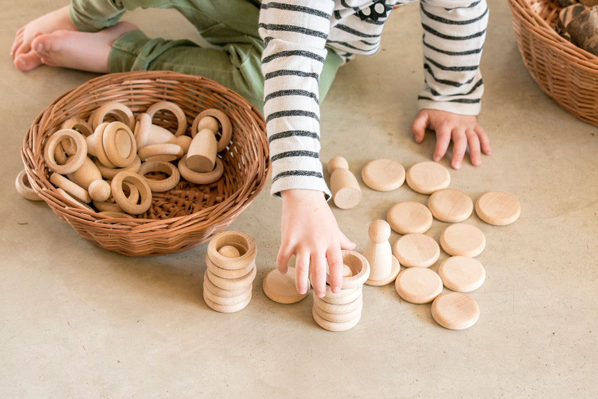 Grapat - Nins®, ringen en munten, 60-delig Naturel - Grapat