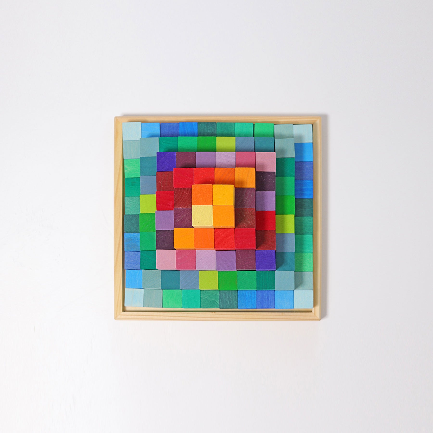 Grimm's - Houten Blokken Piramide (100 stuks) klein