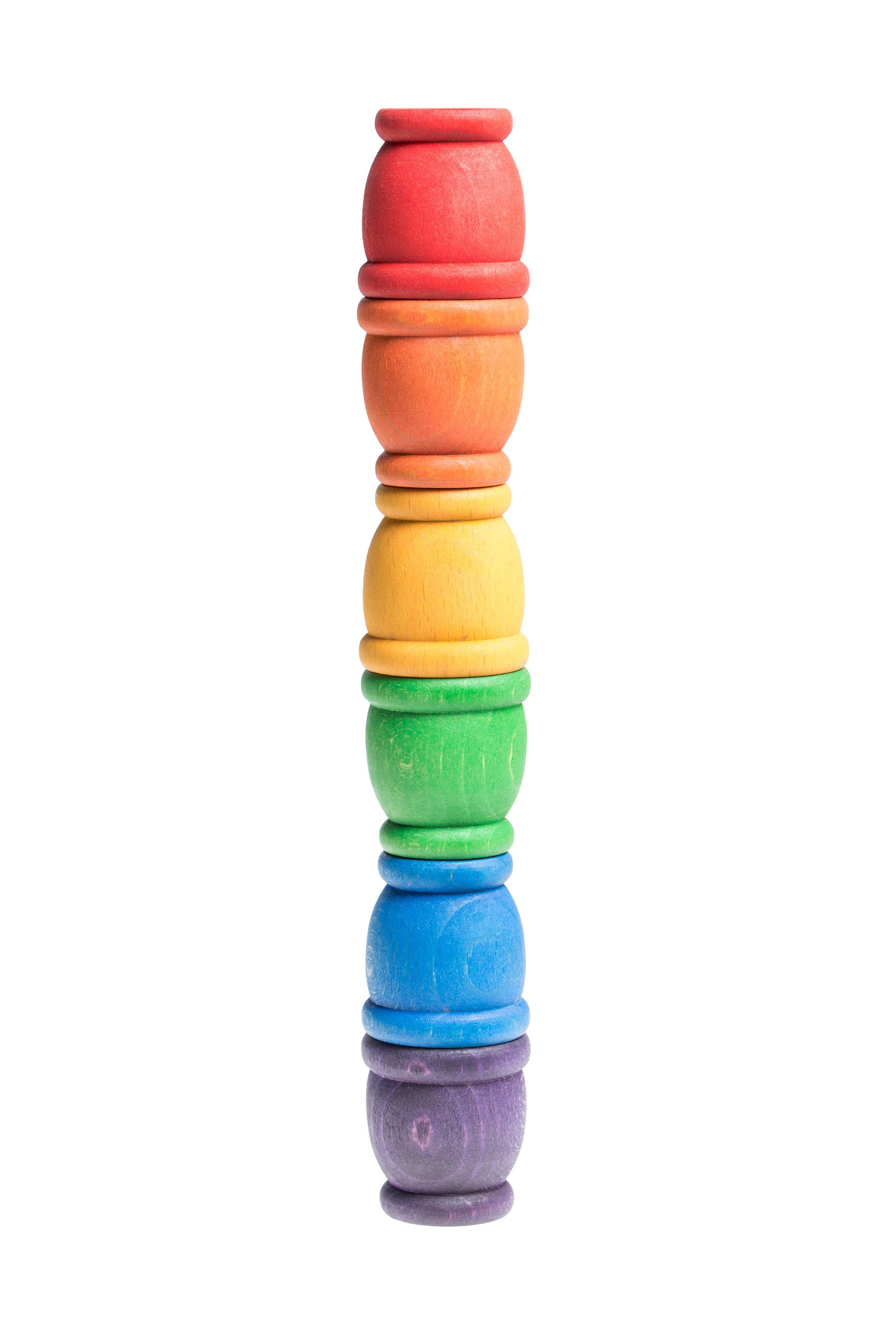 Grapat - 6 houten bakjes Mates regenboog - Grapat