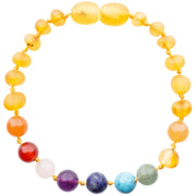 Barnsteen baby armbandje - Honey-Chakra (14 cm)