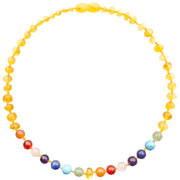 Barnsteen ketting volwassenen -  Honey-Chakra (45 cm)