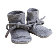 Hvid - Slofjes - 100% merinowol - Grey Melange