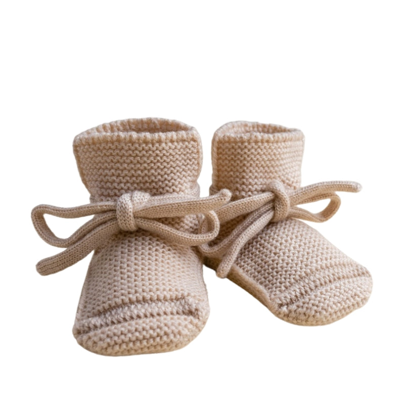 Hvid - Slofjes - 100% merinowol - Oat