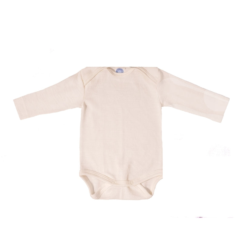 Cosilana - Romper wol-zijde-lange mouw-Naturel