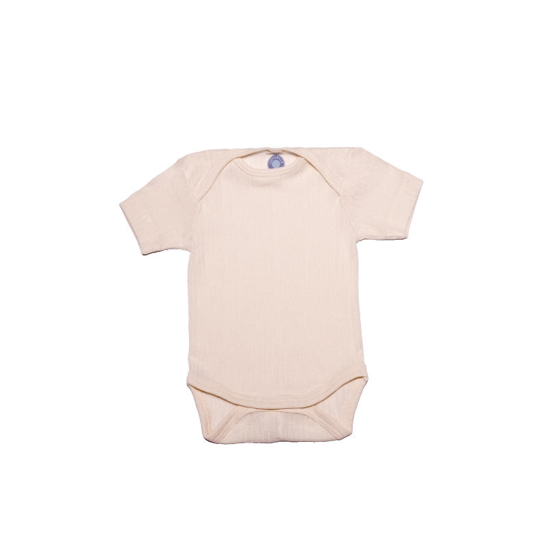 Cosilana - Romper wol-katoen-zijde-korte mouw-Naturel