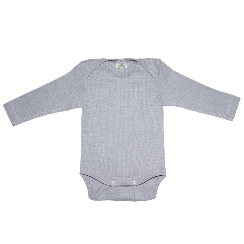 Cosilana - Romper wol-katoen-zijde-lange mouw-grijs