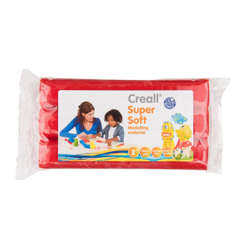 Creall - Supersoft klei blok (rood, 500 gram)