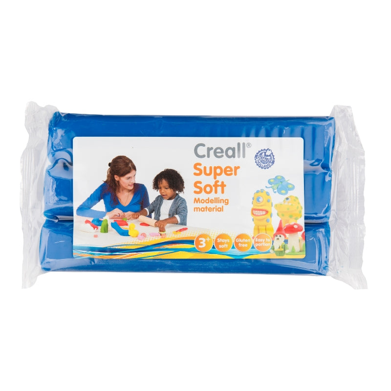 Creall - Supersoft klei blok (blauw, 500 gram)