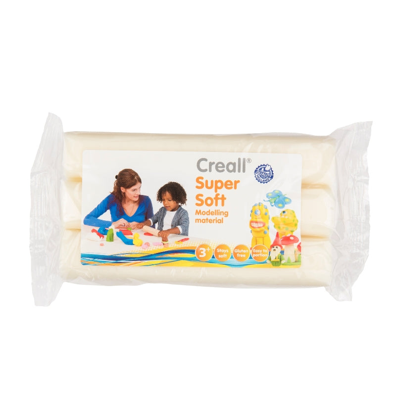 Creall - Supersoft klei blok (wit, 500 gram)