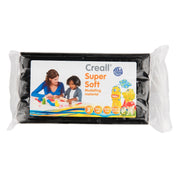 Creall - Supersoft klei blok (zwart, 500 gram)