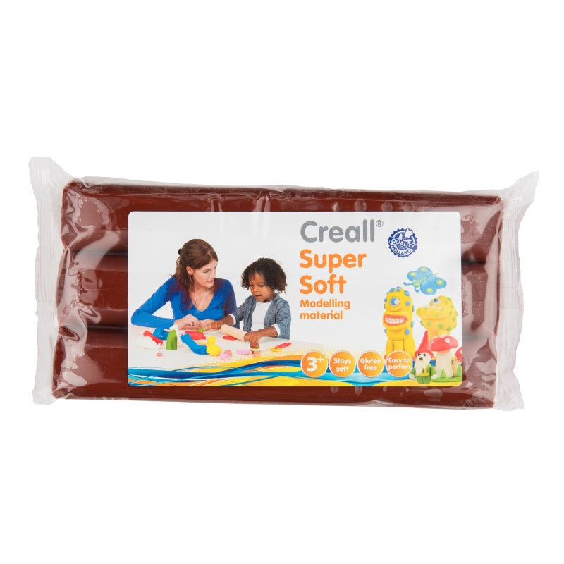Creall - Supersoft klei blok (bruin, 500 gram)