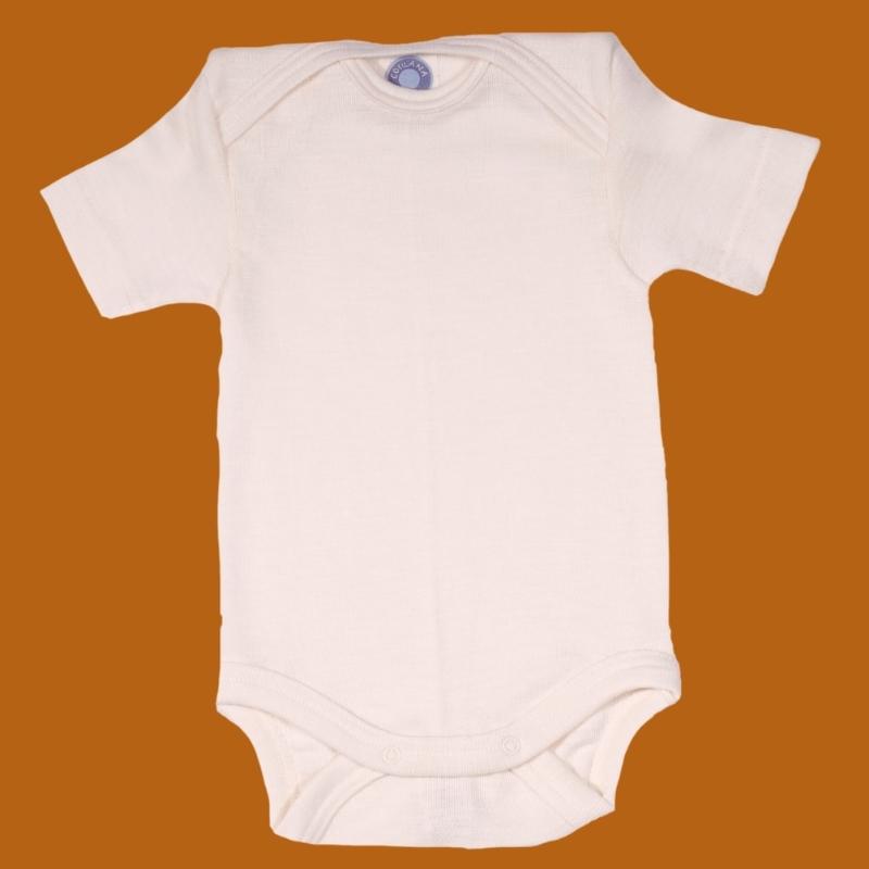 Cosilana - Romper wol/zijde korte mouw - Naturel