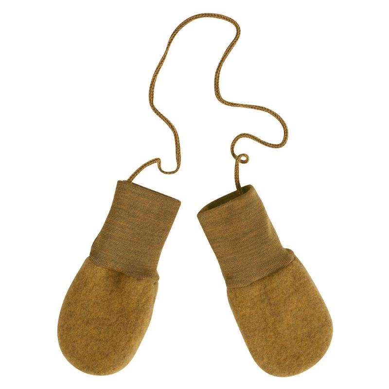 Engel Natur - wantjes 100% wol fleece - Saffraan