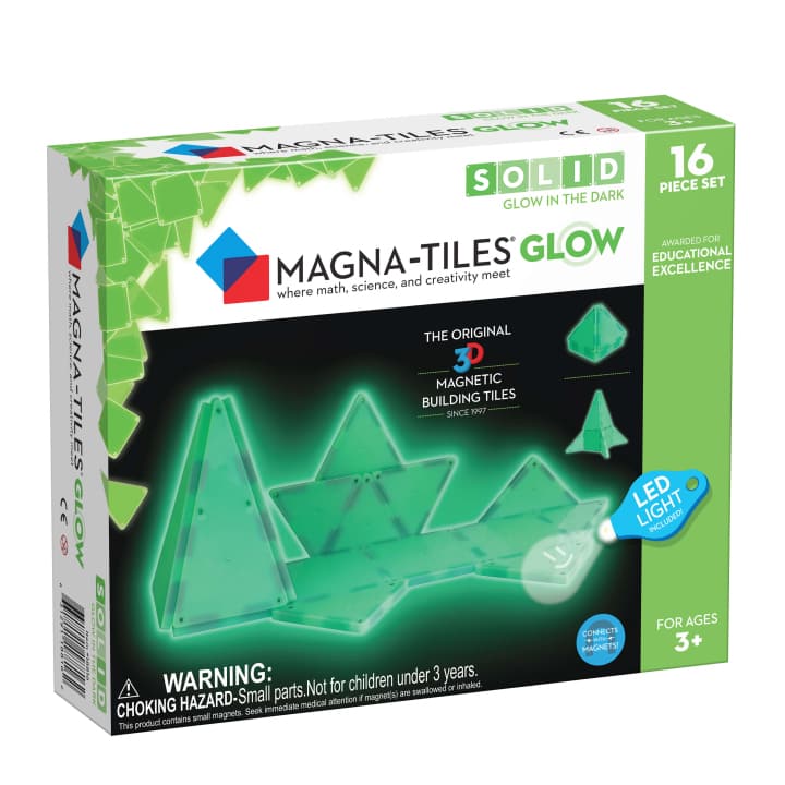Magna Tiles - 16 stuks Glow in the Dark - Constructiespeelgoed