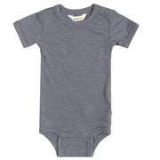 Joha - Wol-zijde romper met korte mouwen - grijs