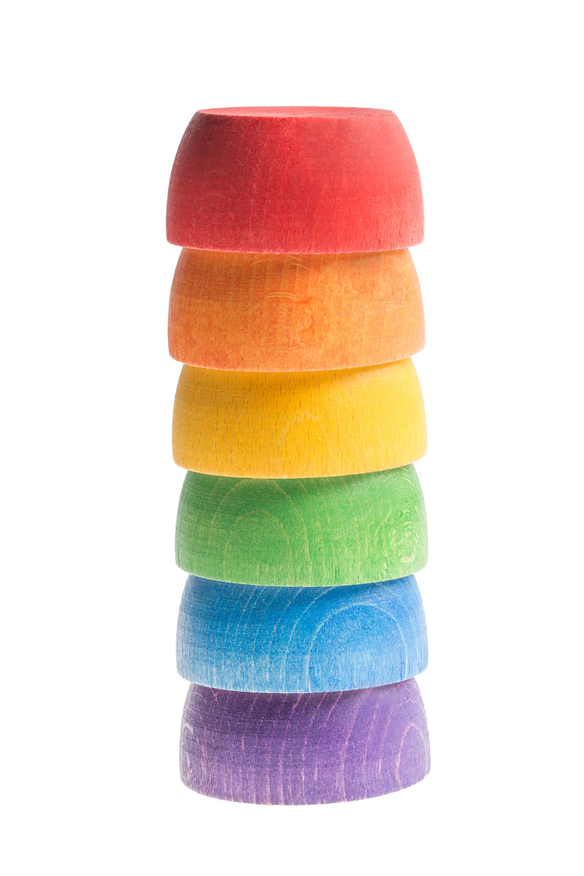 Grapat - Houten Bakjes - Regenboog 6 stuks