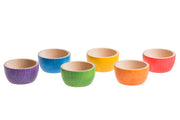 Grapat - Houten Bakjes - Regenboog 6 stuks